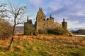 The ruin of Kilchurn Castle, Highland mountains and Loch Awe, Scotland. Royalty Free Stock Photo