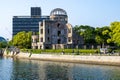 A-Bomb Dome in Hiroshima\'s Peace Memorial Park, remnant of a building that was not completely destroyed by the atomic bomb.