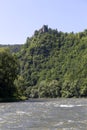 Ruin of Old Castle above river Vah near Castle Strecno, Slovakia