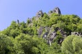 Ruin of Old Castle above river Vah near Castle Strecno, Slovakia