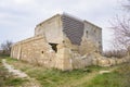 Ruin of an old fortress in Camargue in springtime Royalty Free Stock Photo