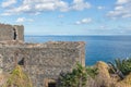 Ruin old house near coast of Canico at Madeira Island Royalty Free Stock Photo