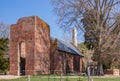 Ruin of original chuch tower in historic Jamestowne, VA, USA Royalty Free Stock Photo