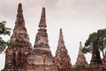 Ruin pagoda of Wat Chai Watthanaram, Ayutthaya, Thailand Royalty Free Stock Photo