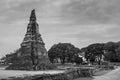 Ruin pagoda of Wat Chai Watthanaram, Ayutthaya, Thailand Royalty Free Stock Photo