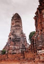 Ruin pagoda of Wat Chai Watthanaram, Ayutthaya, Thailand Royalty Free Stock Photo