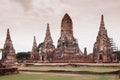 Ruin pagoda of Wat Chai Watthanaram, Ayutthaya, Thailand Royalty Free Stock Photo