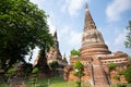 Ruin Pagoda at Wat Yai Chaimongkol in Ayutthaya