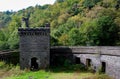 Ruin railway station Station ChÃÂ¢teau Royal d`Ardenne, Houyet, Belgium Royalty Free Stock Photo