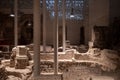 Ruin and remain of former church inside Kolumba in Cologne, Germany.