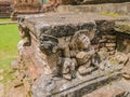 Ruin of Statue om Wat mahathat Temple Area at sukhothai historical park Royalty Free Stock Photo