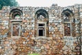 Ruin of three doors or windows from north wing of Firoz Shah Tomb at Hauz Khas Tank