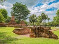 Ruin of Wat traphang ngoen Temple Area in sukhothai historical park Royalty Free Stock Photo