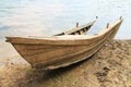 Ruin wooden boat sank Royalty Free Stock Photo