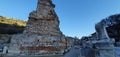 Ruin and wooden horse of Troy where Greek & Trojan fought at Canakkale, Turkey