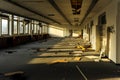 Ruined and abandoned bureaus in sun light Royalty Free Stock Photo