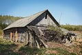 Ruined abandoned house