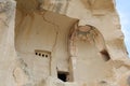 Ruined Ancient Cave Church in Cappadocia, Turkey Royalty Free Stock Photo