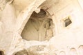 Ruined Ancient Cave Church in Cappadocia, Turkey Royalty Free Stock Photo