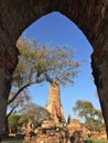 Ruined ancient temple of Ayutthaya Kingdom