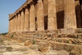 ruined ancient temple (concord) - agrigento - italy Royalty Free Stock Photo