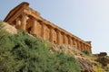 ruined ancient temple (concord) - agrigento - italy Royalty Free Stock Photo