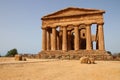 ruined ancient temple (concord) - agrigento - italy Royalty Free Stock Photo