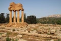 ruined ancient temple (dioscuri) - agrigento - italy Royalty Free Stock Photo