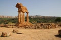 ruined ancient temple (dioscuri) - agrigento - italy