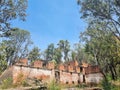 Ruined brick building at Newnes industrial site Royalty Free Stock Photo