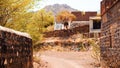 Broken, ruined, abandoned, damaged old Hut, cottage in Indian village rural countryside area. Royalty Free Stock Photo