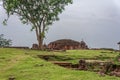 Ruined Buddha stupa in heritage Buddhist excavated site Lalitgiri