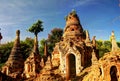 Ruined buddhist stupas in Inn Dein Royalty Free Stock Photo