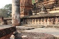 ruined buddhist temple (wat mahathat) - sukhothai - thailand Royalty Free Stock Photo