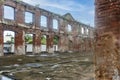 Ruined building of the Gebouw 1790 building, Paramaribo, Suriname, South America