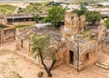 Ruined buildings in Castro Marim Castle, Algarve, Portugal. Royalty Free Stock Photo