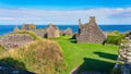 Ruined buildings that are part of Dunnottar Castle east of the coast of Scotland. Royalty Free Stock Photo