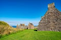 Ruined buildings that are part of Dunnottar Castle east of the coast of Scotland. Royalty Free Stock Photo