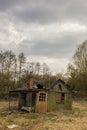 Ruined cabin in the swamps Royalty Free Stock Photo
