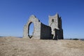 Ruined church at Burrow Mump