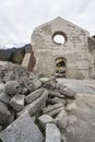 The ruined church of St. John the Baptist in Venzone Royalty Free Stock Photo