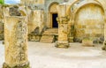 The ruined columns in monastery