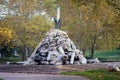 ruined face, broken head monument