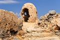 Ruined fire position - the remnants of war, Gramvousa fortress, Crete, Greece