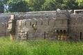 Ancient big battlement of vellore fort with trees