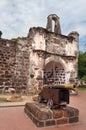 The ruined gates of Portuguese fort A Famosa, Porta de Santiago