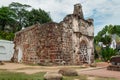 The ruined gates of Portuguese fort A Famosa, Porta de Santiago