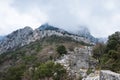 Ruined gymnasium and baths building in Termessos. Ruined ancient city in Antalya province, Turkey.