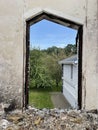 A ruined house destroyed by the russians.