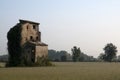 Ruined house in a field